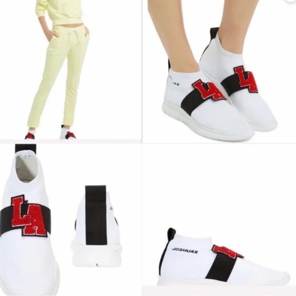 Joshua Sanders Kids White and Red Sneakers - Picture 4 of 7